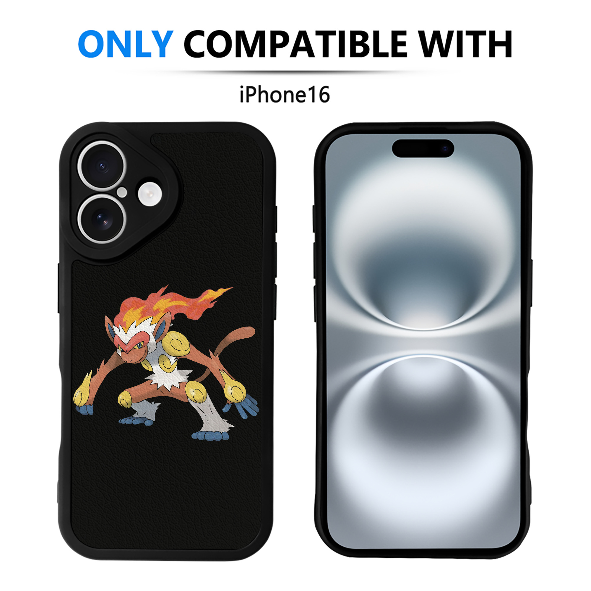 （画像用） ポケットモンスター Pokémon 【iPhone 16シリーズ対応】シリコンスマホケース（レザー調） 材質：シリコン